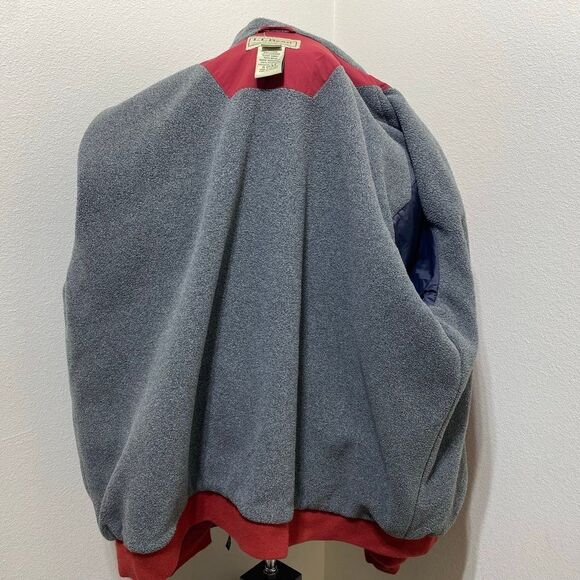 Vintage LL Bean Men's Red Zip-Up Bomber Jacket Size XL - Picture 7 of 10